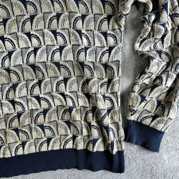 Tricots St Raphael Sweater Mens Medium Geometric Patterned Vintage Made in USA - Picture 4 of 9